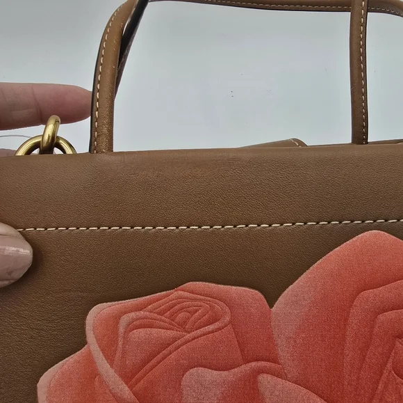 🔥SALE🔥💥NWT💥 Coach x Tom Wesselmann Floral Tote Leather Bag  💫DEFECT💫 - Picture 14 of 16